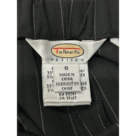 Talbots Petites Pinstriped Classic Straight Leg Dress Pants Size 6 Workwear - Picture 5 of 10
